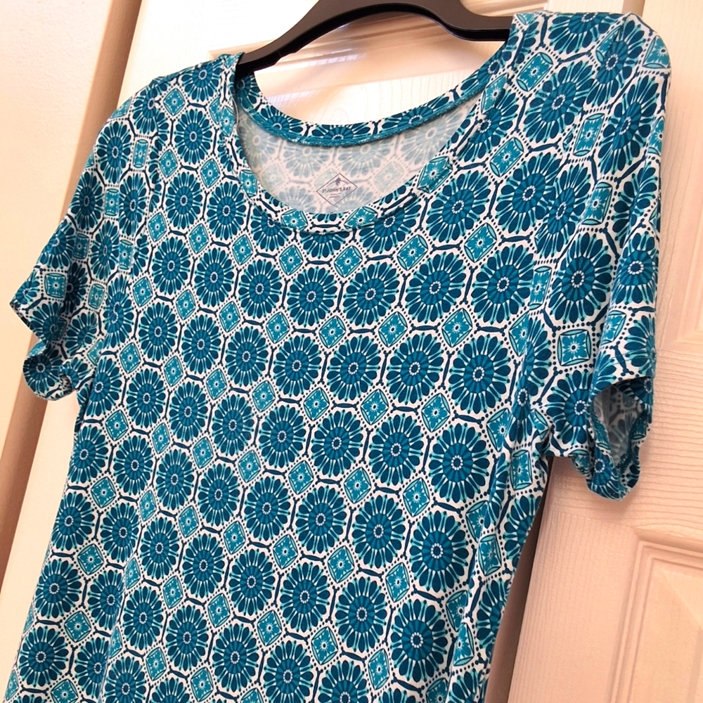 ST John's Bay, Small, Two Tone Teal & White Woman's Dress